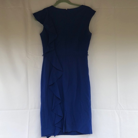 Calvin Klein Royal Blue Ruffled Accent Dress - Picture 6 of 8